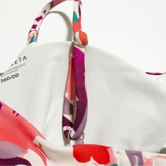 Athleta Tropical Floral Daybreak Tankini & Shorts M/36D - Picture 6 of 15